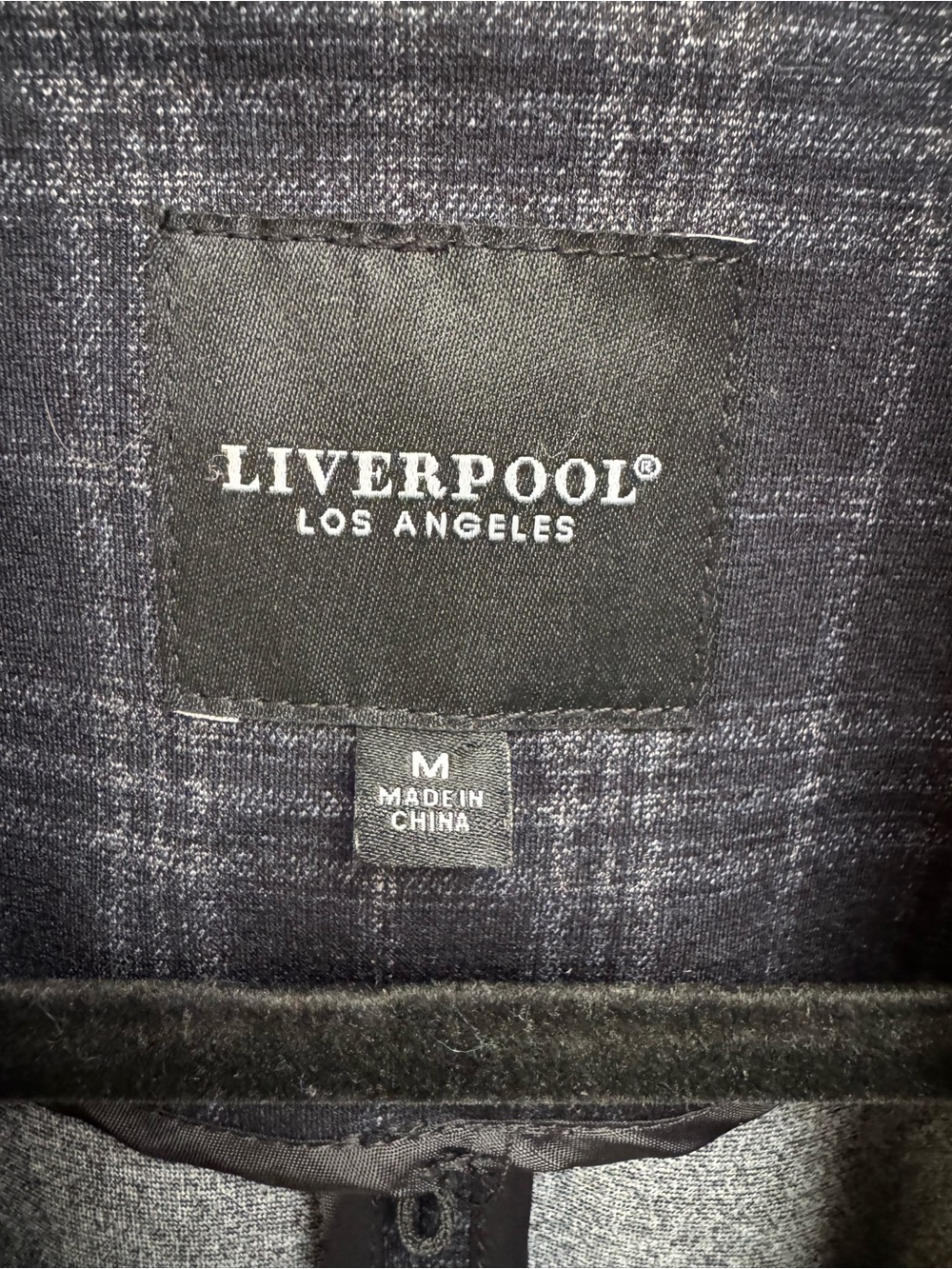 Liverpool Women's Navy Plaid Single-Button Blazer - Picture 3 of 9